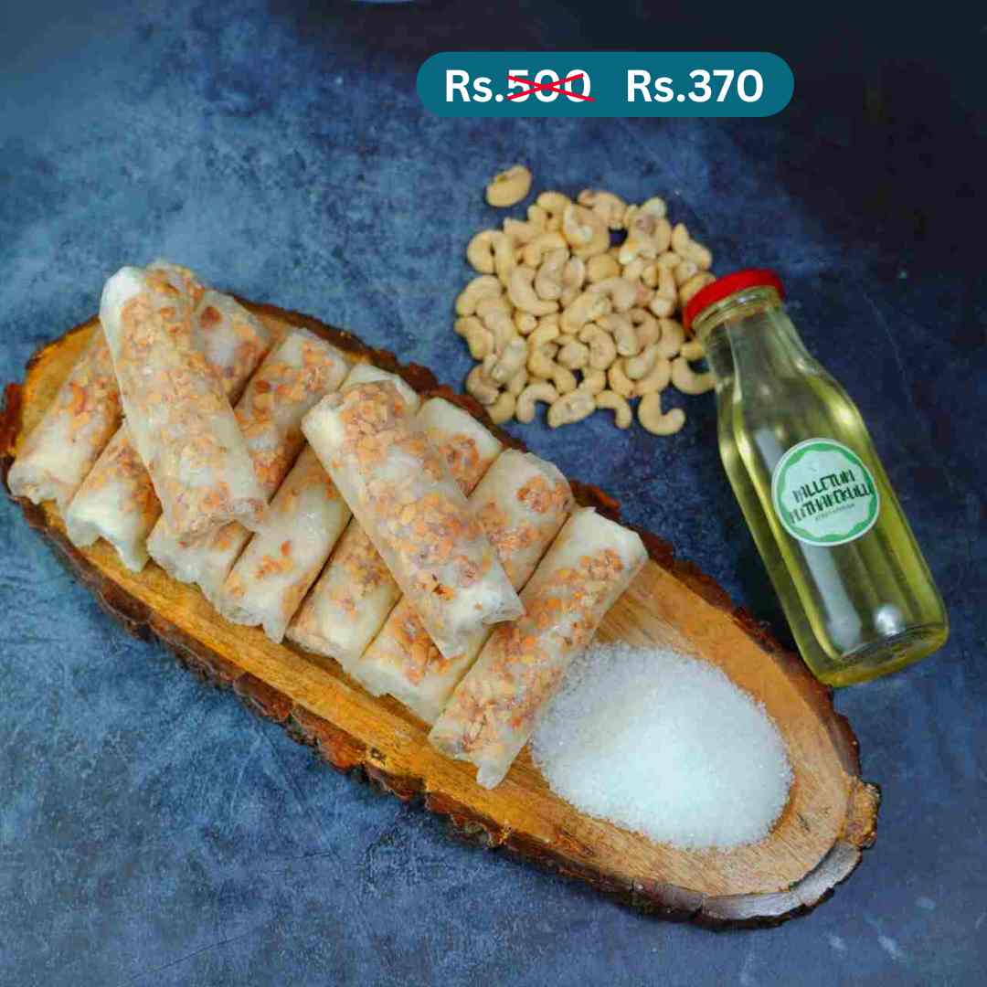 Sugar Cashew Ghee Putharekulu